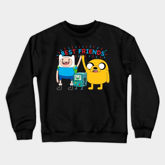 Finn Jake BMO Best Friends Crewneck Sweatshirt by Plushism